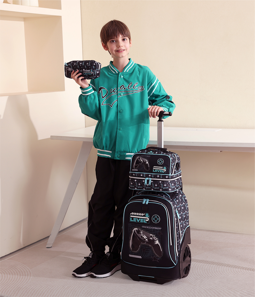 School bags with large wheels + 4 wheels